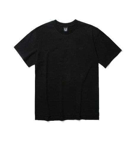 자수 로고 티셔츠 (블랙)